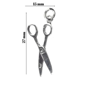 Pandantiv, Jolie Silver, Argint 925, Model Foarfeca, 2.2 g, 27x15 mm - Img 4
