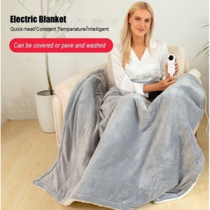 Patura Cu Incalzire Electrica, Flippy, 135 W, 180x130 cm, 6 Trepte De Incalzire, Flanel, Gri - Img 8