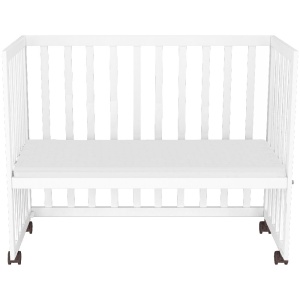 Patut copii din lemn co-sleeper Hubners Matei 94x46 cm alb - Img 7