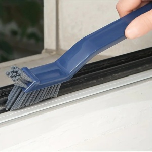 Perie 3in1 de Curatat Podele si Rosturi, Flippy, Lungime Maner 28 cm, Peri din PP, Otel si Plastic, Cleste pentru Scame si Par Inclus, Albastru - Img 7