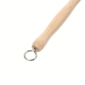 Perie de Curatat Vase si Alimente, Flippy, din Lemn de Fag cu Coada, 24 x 5.8 cm, Perie din Sisal, Crem - Img 5