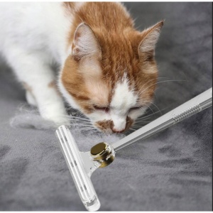 Perie de Indepartare a Scamelor, Flippy, pentru Haine si Par de Animale, cu Doua Fete, Manual, Multifunctional, 12x14.5 cm, Accesoriu pentru Casa, Alb - Img 7