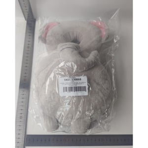 Perna tip Rucsac pentru Protectia Capului, Flippy, Tetiera tip Elefant de Plus, pentru Bebelusi, 33x6x19 cm, 180 g, Gri - Img 4