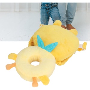 Perna tip Rucsac pentru Protectia Capului, Flippy, Tetiera tip Girafa, pentru Bebelusi, 33x6x19 cm, 180 g, Galben - Img 3