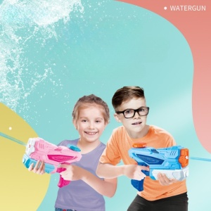 Pistol cu Apa pentru Copii, Rezervor, Pentru Piscina/Plaja, Flippy, 6ani+, 3 duze, Roz, 300ML - Img 3