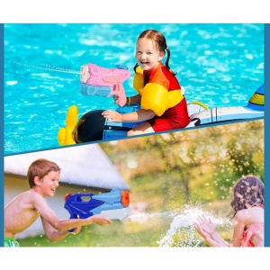 Pistol cu Apa pentru Copii, Rezervor, Pentru Piscina/Plaja, Flippy, 6ani+, 3 duze, Roz, 500ML - Img 2