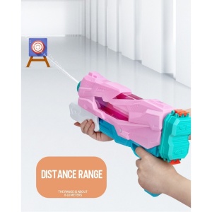 Pistol cu Apa pentru Copii, Rezervor, Pentru Piscina/Plaja, Flippy, 6ani+, 5 duze, Quick Fill, Roz, 800ML - Img 4