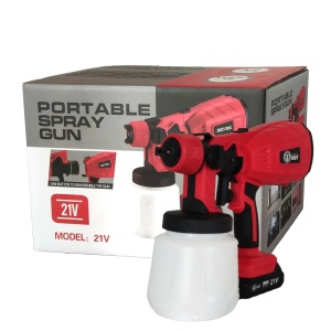 Pistol electric de vopsit DDT cu 2 acumulatori,1000 ml, 210 V - Img 1