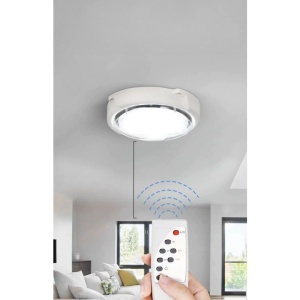 Plafoniera solara Flippy, 100 W, diametru 240 MM, cu telecomanda, Lungime prelungitor: 4.6 m, alb rece - Img 3
