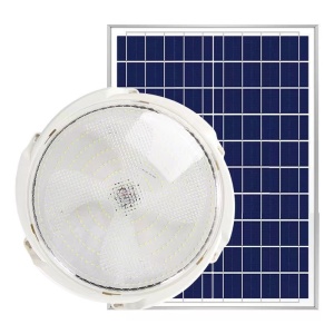 Plafoniera solara Flippy, 150 W, diametru 280 MM, cu telecomanda, Lungime prelungitor: 4.6 m, alb rece - Img 1