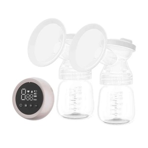 Pompa de San Electrica 2 in 1, Flippy, cu 2 Biberoane, Capacitate 180 ml, Incarcare USB Tip C, 1200 mAh, 2 Moduri, 9 Viteze, Roz Transparent - Img 7