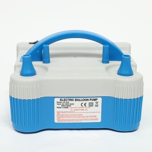 Pompa Electrica de Umflat Baloane, Flippy, cu Doua Iesiri, 220V, Putere 700W, Accesorii petrecere, Albastru-Gri - Img 2