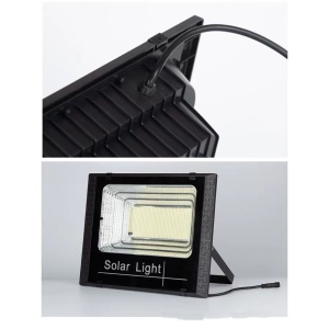 Proiector LED SMD 800W cu incarcare solara Flippy, panou solar, cu telecomanda, suport prindere, material ABS, 20AH, 966 LED-uri, temperatura culoare 6500k, 32x26x9 cm, negru - Img 5