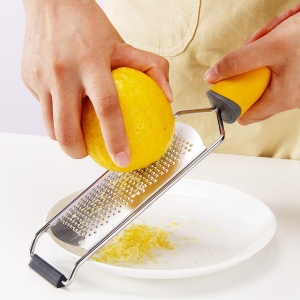 Razatoare manuala Flippy, perie inclusa, Inox, usor de utilizat, 31x6.7 cm, Galben - Img 7