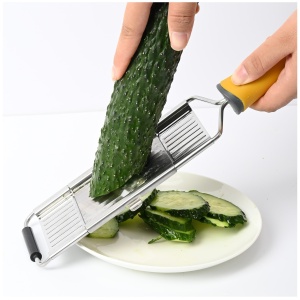 Razatoare multifunctionala Flippy, Inox, 4 tipuri de lame, usor de manevrat, maner din ABS ergonomic,33 x 8.6 cm, periuta curatare inclusa, Lame interschimbabile, Argintiu - Img 8