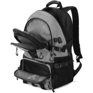 Rucsac Multifunctional de Alpinism, Flippy, Capacitate 36-55 L, de Calatorie, Impermeabil, Slot USB Incarcare Telefon, Bretele Reglabile, 52 x 34 x 19 cm, Gri - Img 2