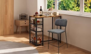 Scaun bar Nero, Gri, 47x51x89 cm - Img 2