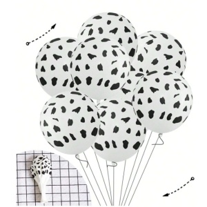 Set 10 Baloane din Latex, Flippy, Model Party Animal Print, 3x Portocaliu, 3x Galben, 4x Alb, 23 cm, 1.4g - Img 7