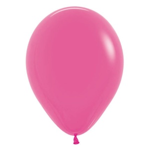 Set 10 Baloane din Latex, Flippy, Model Party cu Buline si Simple, 30 cm, Fucsia, 2.8 g - Img 3