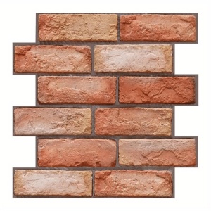 Set 10 x Placi Tapet Autocolant 3D cu Imitatie de Caramida, pentru Perete Bucatarie Sufragerie, Usor de Curatat, Rezistent la Apa, Autoadeziv, 30x30 cm, Maro - Img 1
