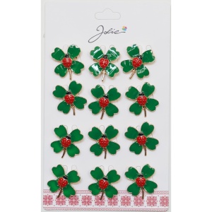 Set 12 Brose Martisor Primavara Buburza pe Trifoi cu Coada