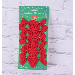 Set 12 fundite pentru brad, Rosii, clasice , 5 x 5 cm, din poliester, Flippy - Img 1