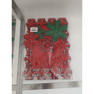 Set 12 Servete pentru Masa si Suporturi de Pahare/Tacamuri, Flippy, 4 Servete 25x35 cm, 4 Suporturi de 13x15 cm, 4 Suporturi de 9.3x10.5 cm, Verde-Rosu - Img 2