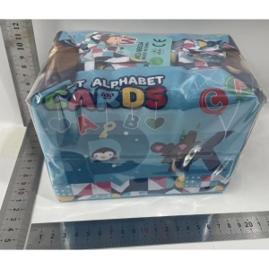 Set 26 Carduri din Panza cu Doua Fete, Flippy, Model Litere, Educational, Interactiv, Saculet Inclus, Multicolor - Img 11