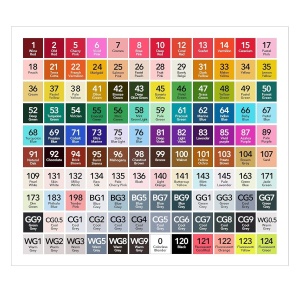 Set 262 Markere Duble, Flippy, pe Baza de Alcool, Geanta Impermeabila Inclusa, Culori Numerotate, 37 x 21.5 x 16.3 cm, Multicolor - Img 2