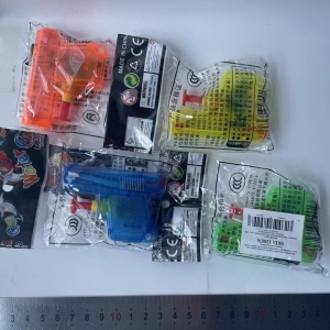 Set 4 Mini Pistoale cu Apa, Flippy, Jucarii de Vara, pentru Copii, 4 Culori Transparente Random - Img 2
