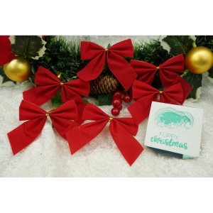 Set 6 fundite pentru brad, Rosii, clasice , 7 x 8 cm, din poliester, Flippy - Img 5
