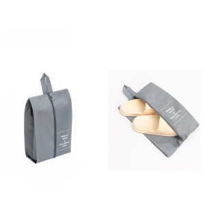 Set 7 Genti de Calatorie, Flippy, pentru Depozitare, Compresibile, 7 Dimensiuni, Impermeabile, Design cu Plasa, Pliabile, Manere Robuste, Fermoar dublu, Gri - Img 2