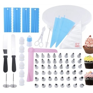 Set 70 Piese Ustensile pentru Ornare Prajituri, Flippy, din Plastic si Otel Inoxidabil, Multicolor - Img 6