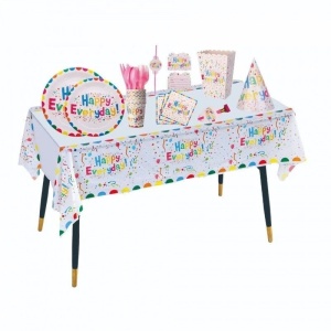 Set 9 Accesorii pentru Masa, Petrecere, Flippy, Model Happy Everyday, 78 buc, Multicolor - Img 11