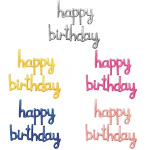 Set Baloane din Folie Metalizata, Flippy, Model Happy Birthday, 45x85 cm, 45x124cm, Baloane Party, Ambalaj Individual, Pai Inclus, Umflare cu Aer sau Heliu, Roz - Img 3