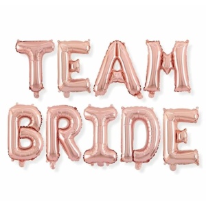 Set Baloane din Folie Metalizata, Flippy, Model Team Bride, Litere de 40 cm, Tema Iubire, Baloane Party, Ambalaj Individual, Pai Inclus, Umflare cu Aer sau Heliu, Roz - Img 4