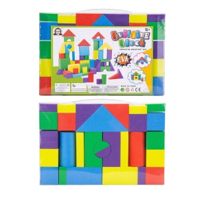 Set Blocuri de Constructie din Spuma EVA, Flippy, 29 de Piese, Interactive, 24.5x16x3.7 cm, Multicolor - Img 2