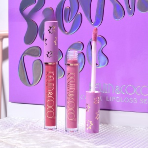 Set de Buze, KEVIN COCO, Violet Girl, 6 Lip Gloss-uri, 17 x 14.8 x 2.9 cm, Roz/Rosu/Mov - Img 6