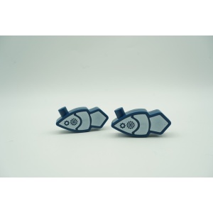 Set inteligent de blocuri magnetice pentru copii, 7 piese, cutie depozitare, robotel, albastru - Img 11