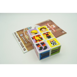 Set inteligent de cuburi magnetice pentru copii, 6 piese, cutie depozitare, puzzle joburi, +3 ani, multicolor - Img 9