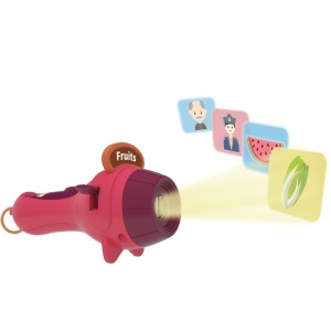 Set Jucarie Educativa, Flippy, Proiector Tip Lanterna Pentru Copii, 6 Teme, 48 de Imagini, Cutie Depozitare, +3 ani, Rosu - Img 4