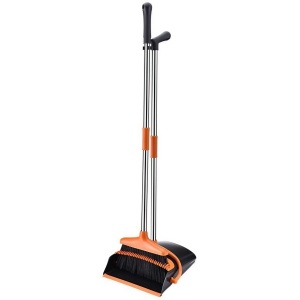 Set matura si faras cu coada, Flippy, Pentru uz casnic, Plastic/Otel, Portocaliu/Negru, Depozitare verticala, 26x25.5x83 cm - Img 1