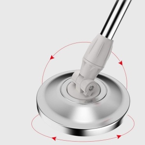 Set mop rotativ cu galeata Flippy, material plastic si microfibra, rezistent, cu dop scurgere, vas detasabil, pentru interior, capacitate 8 l, negru/rosu - Img 4