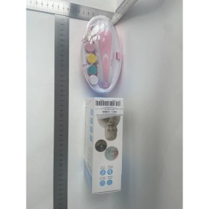 Set Pila Electrica pentru Copii si Bebelusi, Flippy, ABS, 6 Accesorii, cu Lumina LED, Roz Alb - Img 2