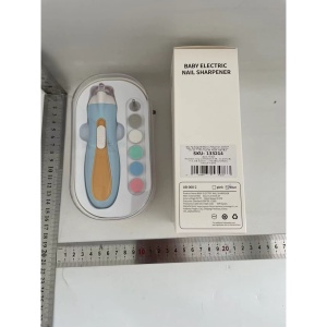 Set Pila Electrica pentru Copii si Bebelusi, Flippy, ABS, 6 Accesorii, cu Lumina LED, Albastru deschis - Img 2