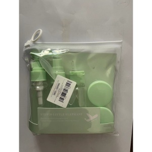 Set Recipiente pentru Cosmetice, Flippy, 5 Piese, cu Gentuta, pentru Calatorii, Reutilizabile, Verde, Material Plastic, 40 ml, 10g - Img 2