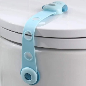 Siguranta pentru Usi Copii, Flippy, Sistem de Blocare Sertare, Dulap, Frigider, Adeziv, cu Sistem de Inchidere Dublu, Model Catelus, Albastru - Img 3