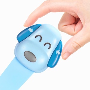 Siguranta pentru Usi Copii, Flippy, Sistem de Blocare Sertare, Dulap, Frigider, Adeziv, cu Sistem de Inchidere Dublu, Model Catelus, Albastru - Img 5