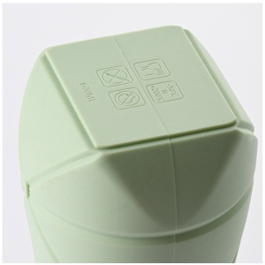 Sticla de apa pliabila Flippy, din silicon,reutilizabila, rezistenta la temepreturi ridiate, usor de depozitat si carat, 22 x 7.8 cm, 600 ml, verde - Img 3