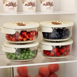 Strecuratoare 2 in 1 pentru Fructe si Legume, Flippy, Cos de Scurgere si Cutie de Depozitare, 15.5 x 8.3 cm, din PP, cu Maner si Capac, Maro - Img 5